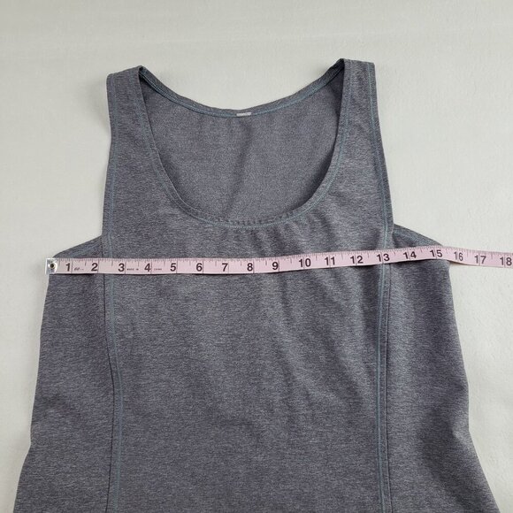 Lululemon Sweaty or Not Tank Womens 8? Gray Sleeveless Cut Out Top NO RIP TAG - Picture 8 of 9